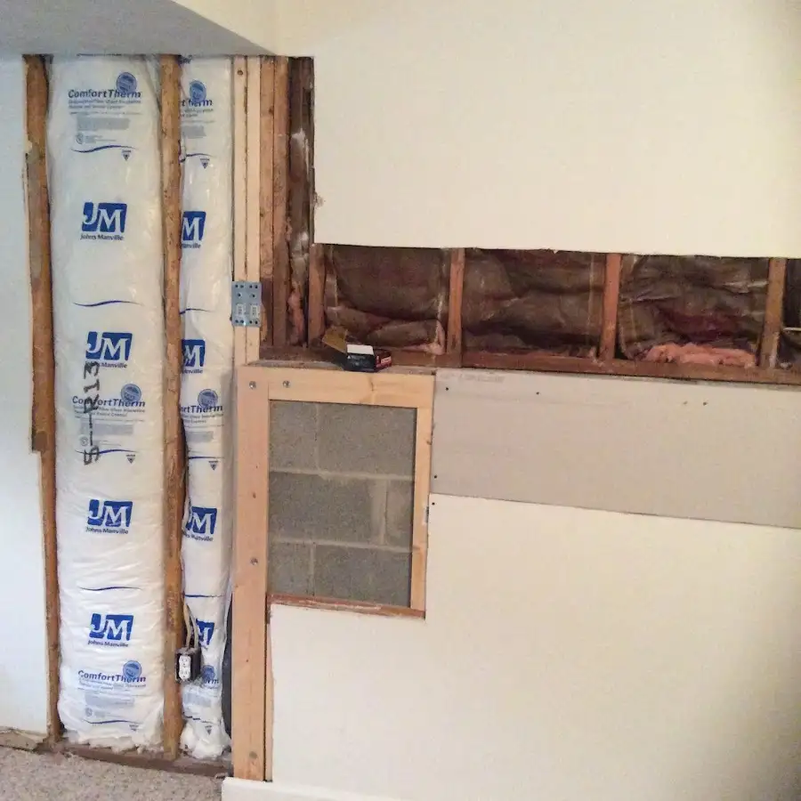 Wall insulation replacement during Contents Cleaning & Restoration in Steubenville